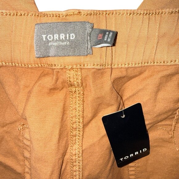 Torrid Weekend Pull On Straight Stretch Twill Cargo Pants Size 6 6X 6XL 30 Brown - Picture 5 of 7